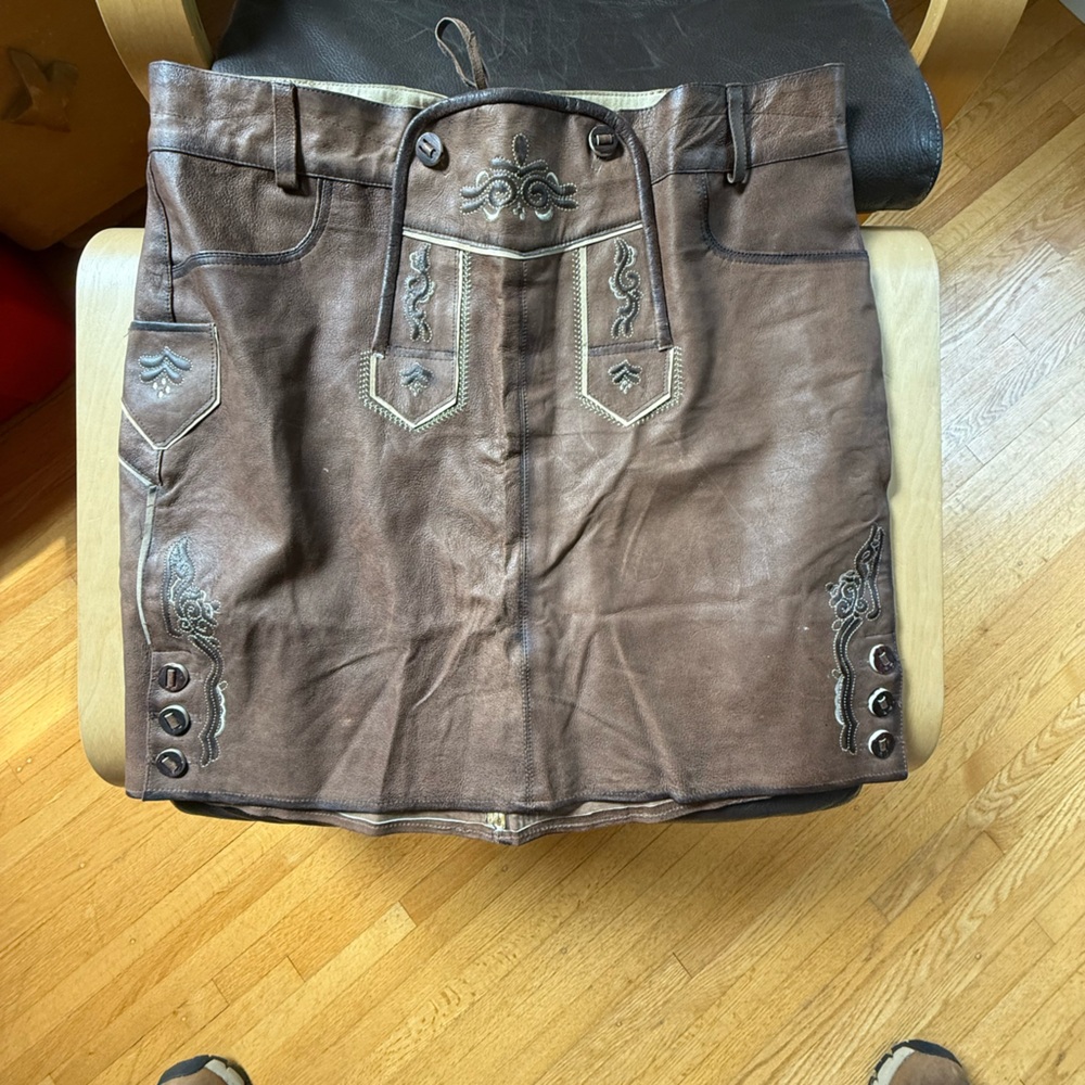 Women’s Leather Lederhosen Skirt